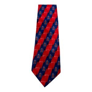 Vintage MLB Los Angeles Angels Graphic Logos Eagle Neckwear Men's Tie 100% Silk